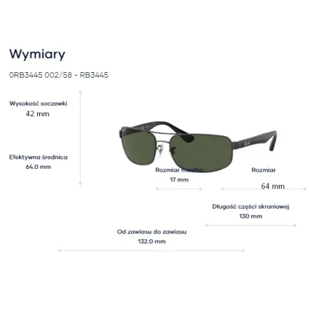 Ray-Ban RB3445 002/58 3P